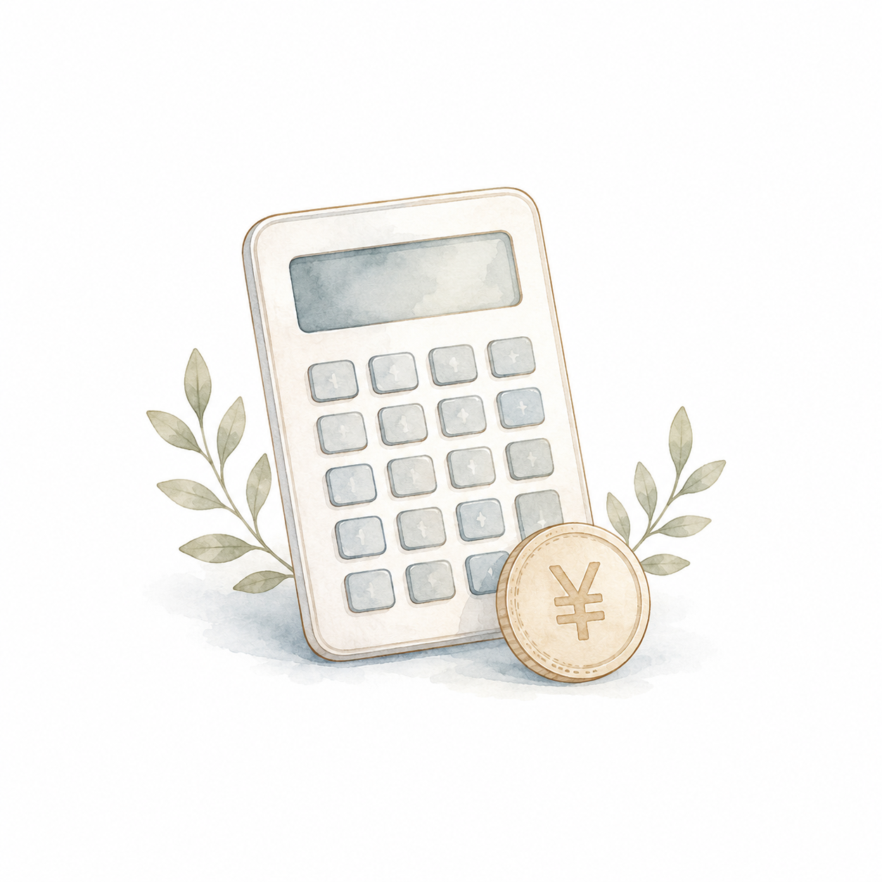 費用の目安を表す電卓のイラスト